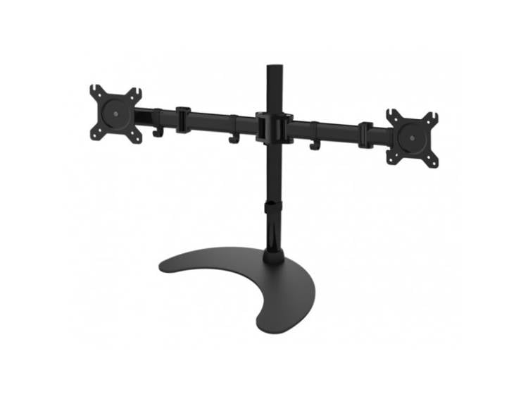 Techly Desk Stand for 2 Monitor 13-27  with Base h.400m ICA-LCD 3410 27  Vrijstaand Zwart