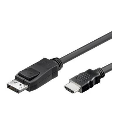 TECHly ICOC-DSP-H12-010 DisplayPort-kabel DisplayPort / HDMI Adapterkabel DisplayPort-stekker, HDMI-A-stekker 1.00 m Zwa