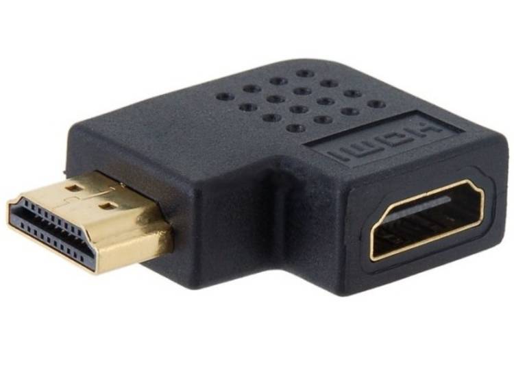 Techly HDMI M-F 270° HDMI HDMI Zwart kabeladapter-verloopstukje