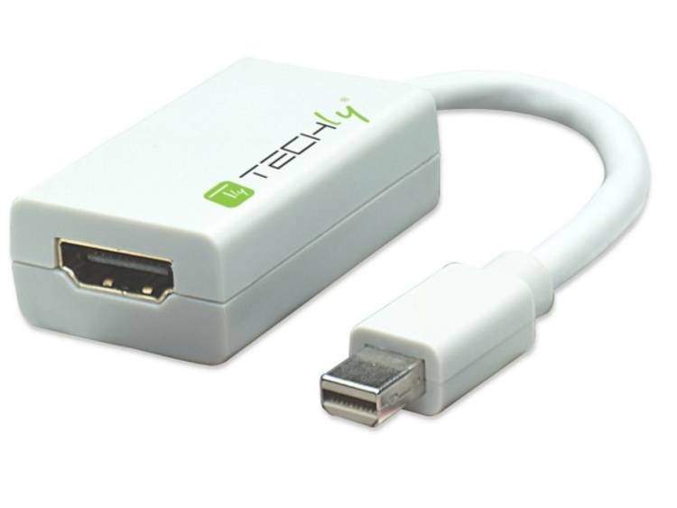 Techly Mini DisplayPort HDMI M-F Mini DisplayPort HDMI Wit kabeladapter-verloopstukje