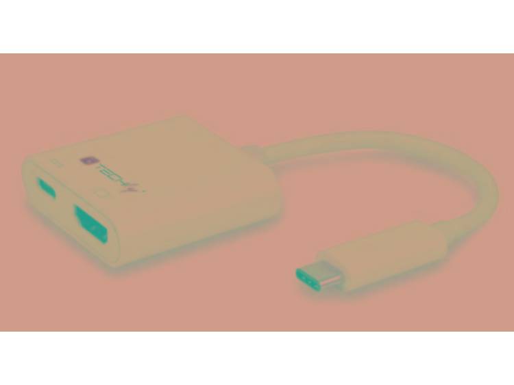 Techly IADAP USB31-HU31 USB type C HDMI-USB C Wit kabeladapter-verloopstukje
