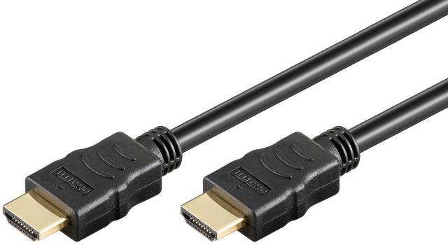 TECHly ICOC-HDMI-4-030 HDMI-kabel HDMI Aansluitkabel RJ45 3.00 m Zwart Audio Return Channel (ARC), Vergulde steekcontact-0