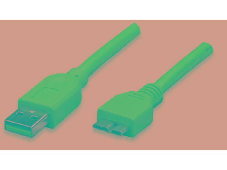 Techly 2.0m USB 3.0 A-Micro B M-M 2m USB A Micro-USB B Mannelijk Mannelijk Blauw USB-kabel
