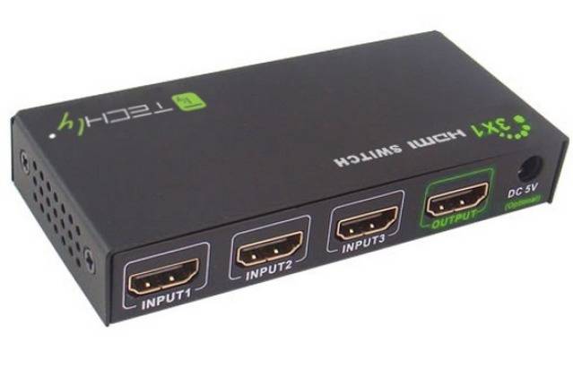 TECHly IDATA-HDMI-4K31 HDMI-switch 3 poorten 1920 x 1080 Pixel-0