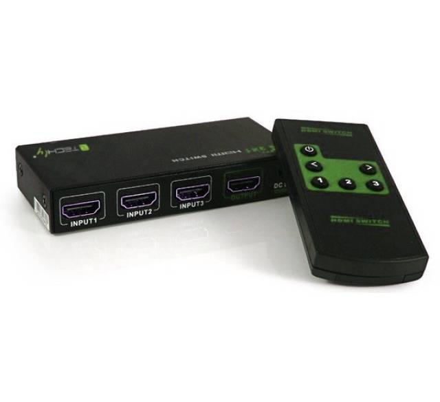 TECHly IDATA-HDMI-4K31 HDMI-switch 3 poorten 1920 x 1080 Pixel-1