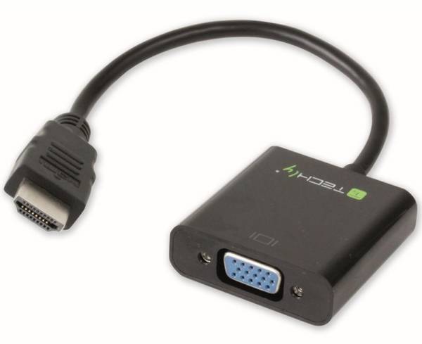 TECHly AV Converter IDATA-HDMI-VGA2A [HDMI - VGA, Jackplug] 1920 x 1200 Pixel