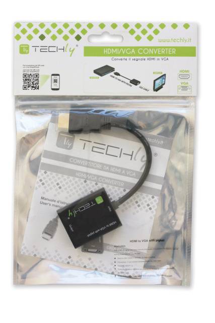 TECHly AV Converter IDATA-HDMI-VGA2A [HDMI - VGA, Jackplug] 1920 x 1200 Pixel-1