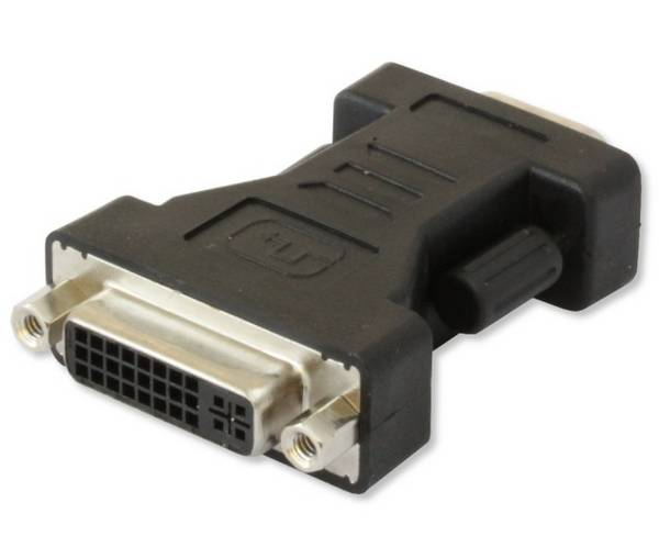TECHly IADAP-DVI-9100 VGA / DVI Adapter [1x VGA-stekker - 1x DVI-bus 24+5-polig] Zwart  0 mm