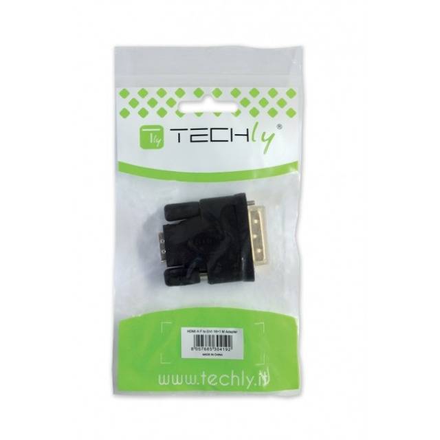 TECHly IADAP-DVI-9100 VGA / DVI Adapter [1x VGA-stekker - 1x DVI-bus 24+5-polig] Zwart 0 mm-1