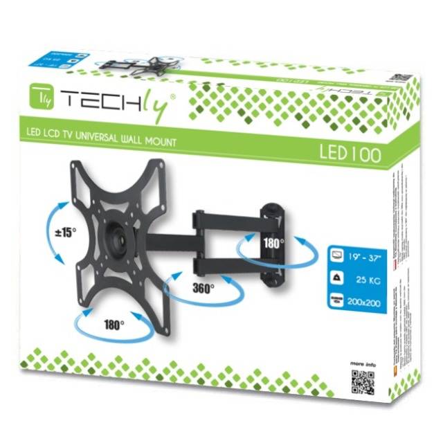 TECHly ICA-LCD-2923B TV-beugel 48,3 cm (19") - 94,0 cm (37") Kantelbaar, Zwenkbaar-1