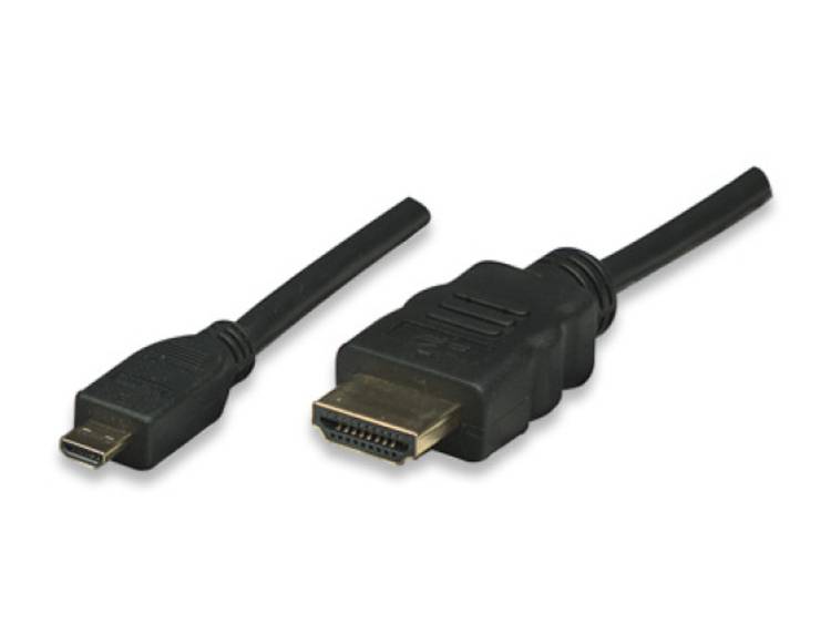 Techly 3.0m HDMI 1.4a-Micro HDMI D 3m HDMI Micro-HDMI Zwart HDMI kabel