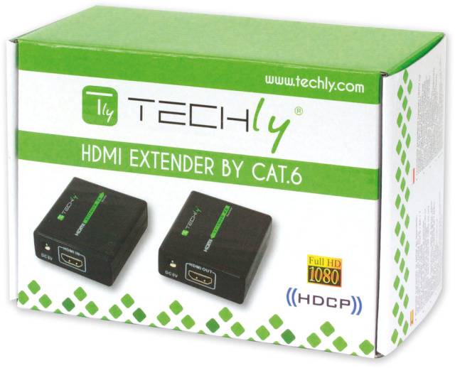TECHly IDATA-EXT-E70 HDMI Via netwerkkabel RJ45 60 m-1