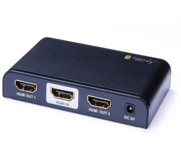 TECHly IDATA-HDMI2-4K2 2 poorten HDMI-splitter  3840 x 2160 Pixel Zwart