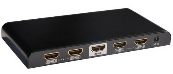 TECHly IDATA-HDMI-4K4 4 poorten HDMI-splitter  1920 x 1080 Pixel Zwart