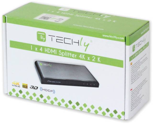 TECHly IDATA-HDMI-4K4 4 poorten HDMI-splitter 1920 x 1080 Pixel Zwart-11