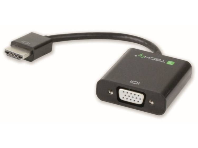 Techly HDMI VGA+3.5mm+Micro USB B M-F HDMI VGA+3.5mm+Micro USB Zwart kabeladapter-verloopstukje