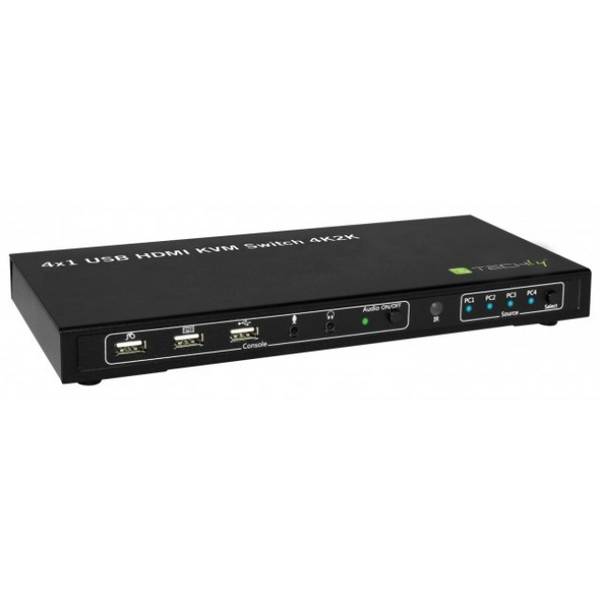 TECHly IDATA-KVM-HDMI4U KVM-switch 4 poorten HDMI USB 3840 x 2160 Pixel