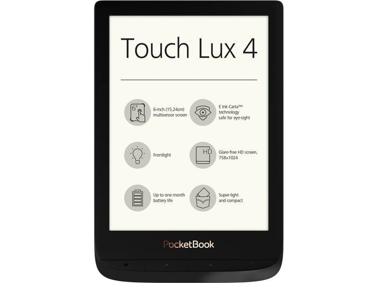 PocketBook Touch Lux 4 eBook-reader 6.0 inch (15.2 cm) Zwart