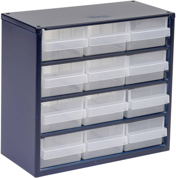 raaco 612-02 Magazijnkast voor kleine onderdelen (b x h x d) 306 x 283 x 150 mm Aantal vakken: 12 Variabele onderverdeling Piece Inhoud 1 stuk(s)