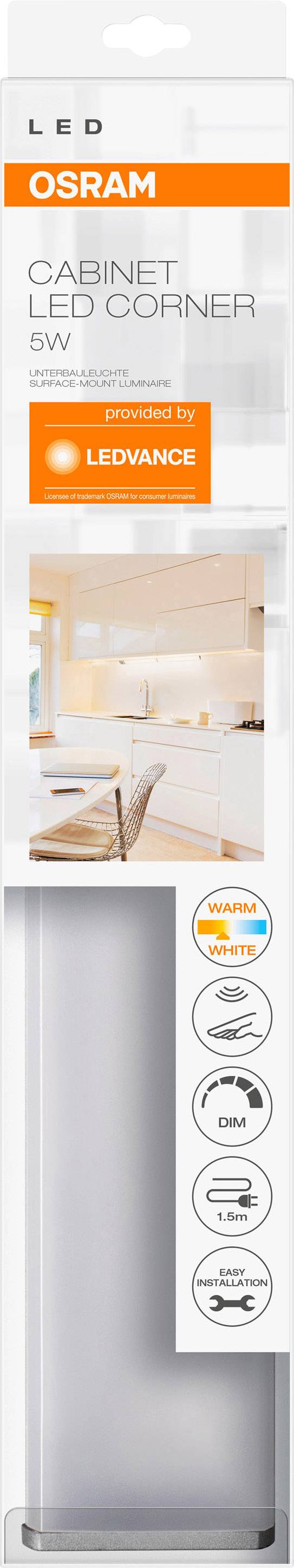 LEDVANCE Cabinet LED Corner L LED-onderbouwlamp LED LED vast ingebouwd 5 W Warmwit-6