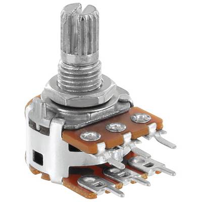 Een elektronische draaischakelaar met meerdere aansluitingen, die wordt gebruikt in apparaten voor het regelen van weerstand en signaalstroom.