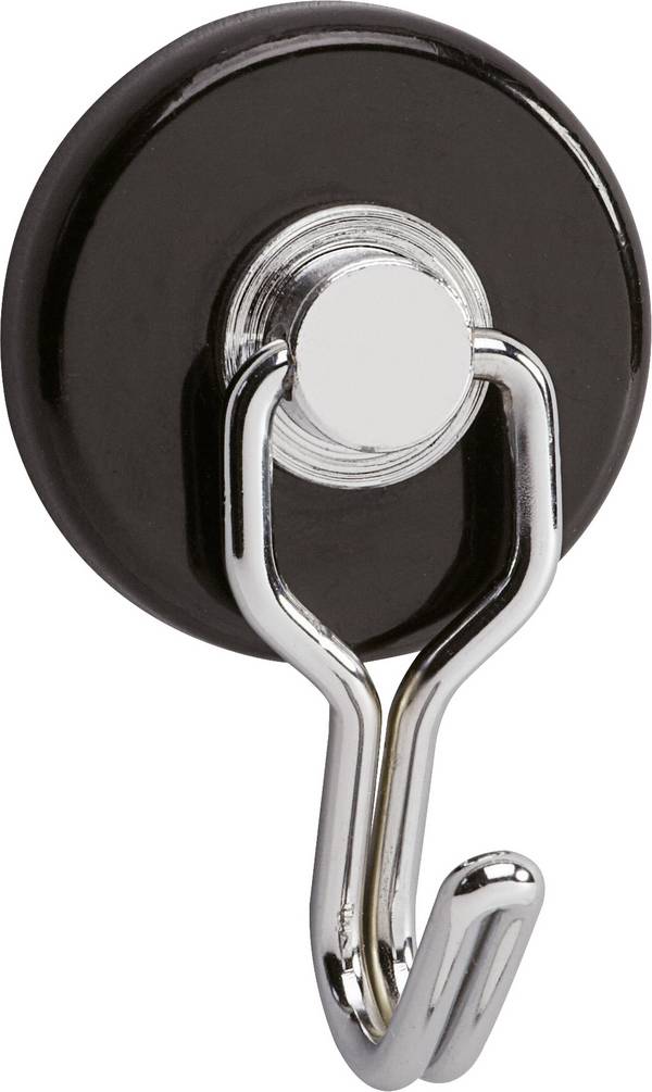 Maul Magneet (Ø x h) 35 mm x 53 mm Rond, Met haak Zwart, Zilver 2 stuk(s) 6155790