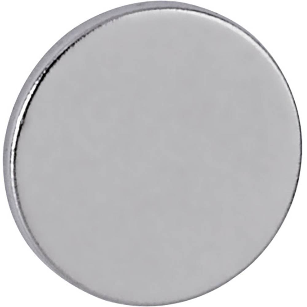 Maul Neodymium magneet (Ø x h) 10 mm x 1 mm schijf Zilver 10 stuk(s) 6166196