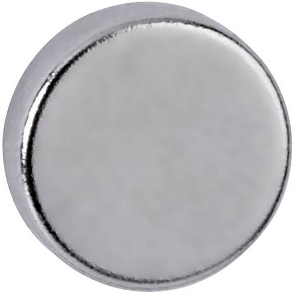 Maul Neodymium magneet (Ø x h) 10 mm x 3 mm Schijf Zilver 10 stuk(s) 6166396