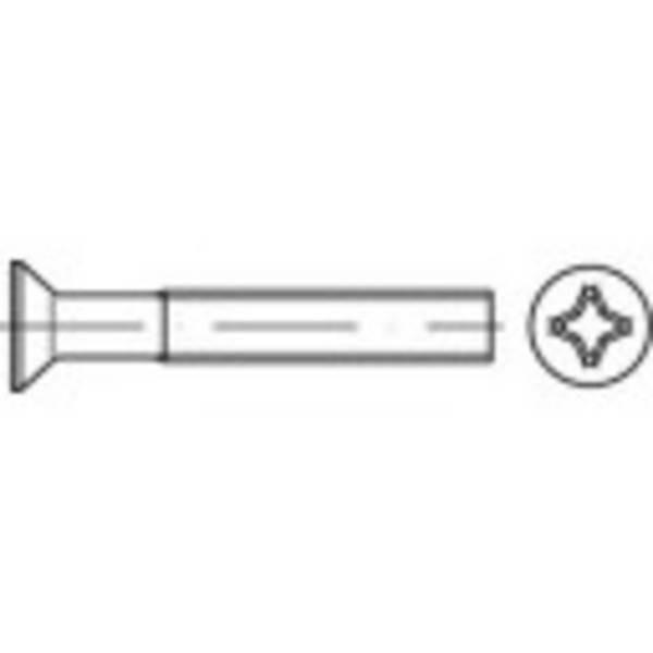 TOOLCRAFT TO-5431722 Verzonken schroeven M3 14 mm Kruiskop Phillips Staal Galvanisch verzinkt 200 stuk(s)