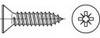 TOOLCRAFT TO-5433060 Verzonken plaatschroeven 25 mm Kruiskop Phillips Staal Galvanisch verzinkt 250 stuk(s)