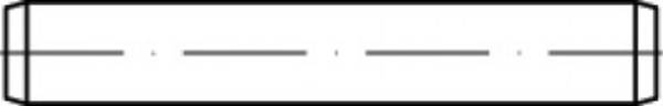 TOOLCRAFT  TO-5436780 Cilindrische pen  16 mm Staal  1 stuk(s)