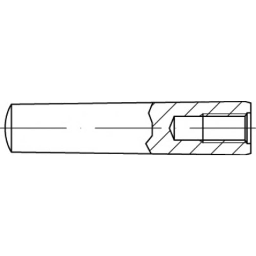 TOOLCRAFT TO-5436870 Conische pen 8 mm Staal 10 stuk(s)