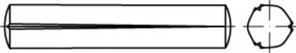 TOOLCRAFT  TO-5438397 Gekerfde conische pen  6 mm Staal  100 stuk(s)