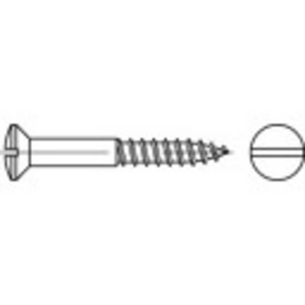 TOOLCRAFT TO-5446161 Bolverzonken houtschroeven 2.5 mm 16 mm Sleuf DIN 95 Messing 500 stuk(s)