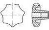 TOOLCRAFT Stergreep Messing, Kunststof TO-5453910 5 stuk(s)