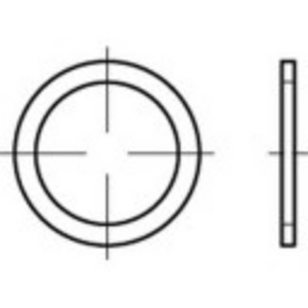 TOOLCRAFT  TO-5454426 Afdichtring  14 mm DIN 7603   Koper  100 stuk(s)