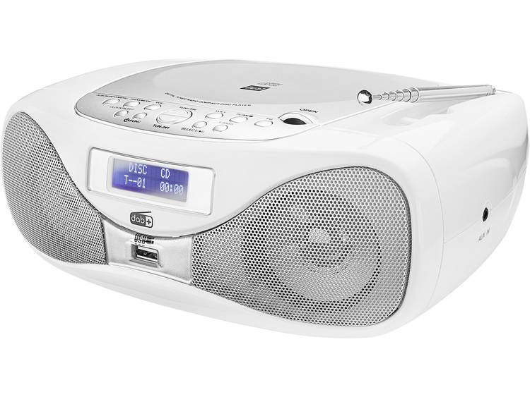 Dual DAB-P 160 FM CD-radio AUX, CD, FM, USB Wit
