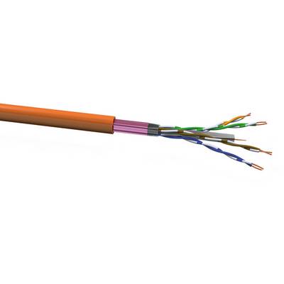 Een doorgesneden Ethernet-kabel toont vier getwiste aderparen in verschillende kleuren voor gegevensoverdracht.