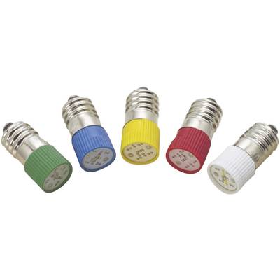 Vijf zekeringen in verschillende kleuren, elk voorzien van een metalen schroefdraad en een gekleurde dop om de stroomsterkte te onderscheiden.