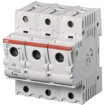 Een driepolige vermogensschakelaar met kipschakelaar, geschikt voor 400V AC met 25A. Gebruikt voor de bescherming van elektrische circuits.