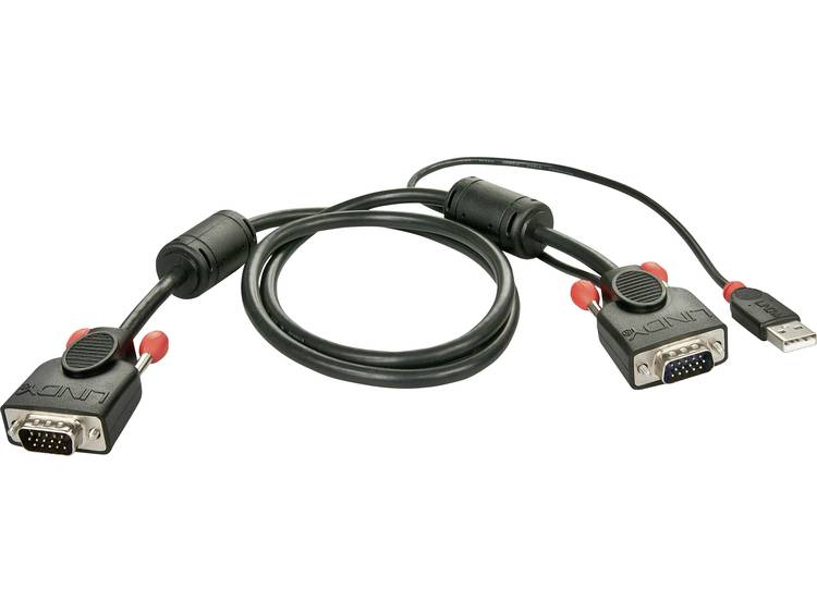 Lindy KVM Systemkabel KVM Switch USB  HD15M HD15M+USB-AM, 2m (33771)