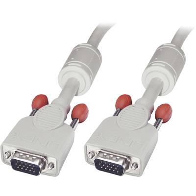 LINDY 36342 VGA-kabel VGA Aansluitkabel VGA-stekker 15-polig, VGA-stekker 15-polig 2.00 m Grijs 