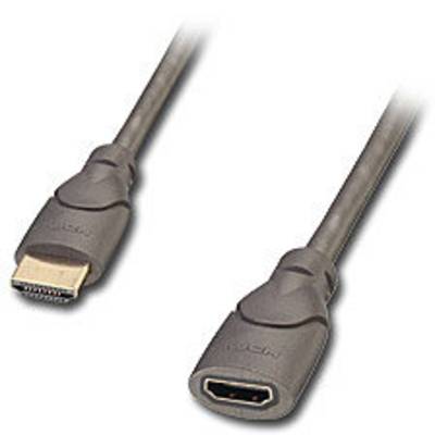 LINDY HDMI Verlengkabel HDMI-A stekker, HDMI-A bus 1.00 m Zwart 41314  HDMI-kabel