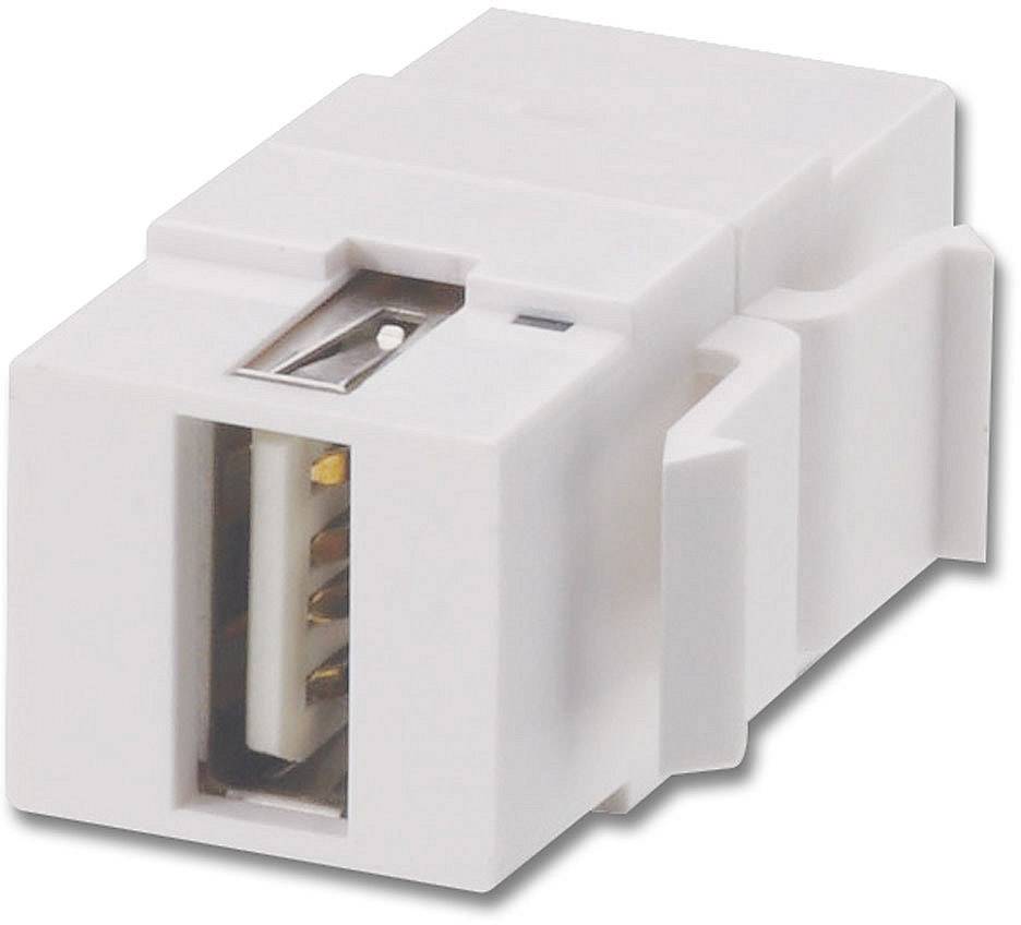 LINDY USB A/B dubbele koppeling. Keystone module-wanddozen