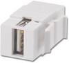 LINDY USB A/B dubbele koppeling. Keystone module-wanddozen