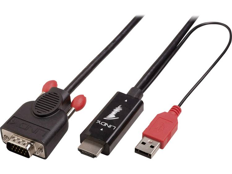 Lindy Kabel HDMI an VGA aktiv, 2m stekker-stekker (41456)