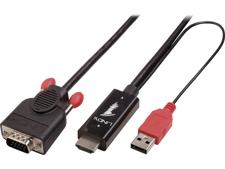 Lindy Kabel HDMI an VGA aktiv, 1m stekker-stekker (41455)