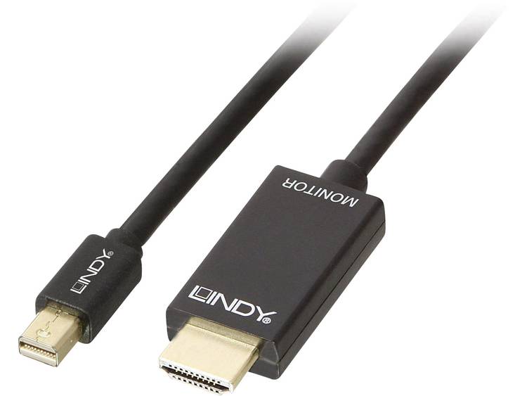 Lindy 36929 Mini Diplayport HDMI Zwart kabeladapter-verloopstukje