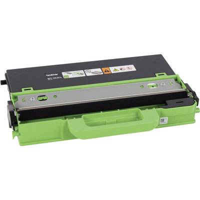 Groene en zwarte tonercartridge van het merk Brother, model WT-223CL. Dient als vervangend onderdeel voor printeronderhoud.