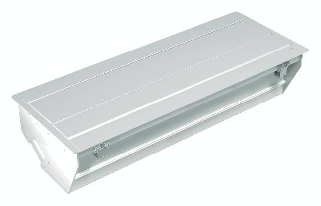 Rechthoekig metalen ventilatiepijp, bestemd voor de ventilatie van ruimtes.